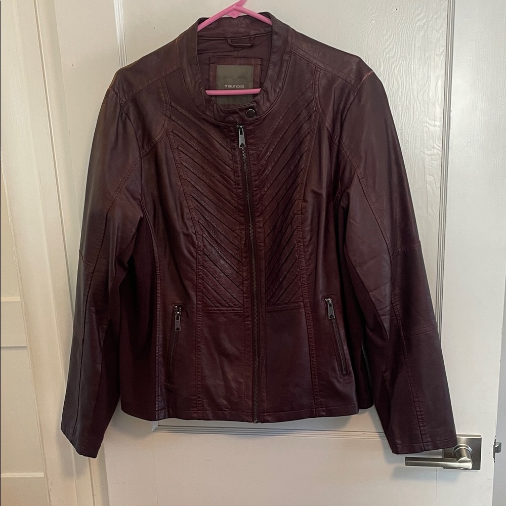 Maurice’s Burgundy Faux Leather Jacket